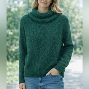 Halston Heritage Teal Cowl Neck Sweater